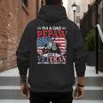 I'm Dad Pepaw Veteran Nothing Scares Me Father's Day Men's Hoodie Back Print