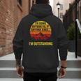 I'm Going Outside If Asked I'm Outstanding Dad Joke Men's Hoodie Back Print