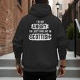 I'm Not Angry I'm Just Smiling In Scottish Dad Fun Scotland Men's Hoodie Back Print