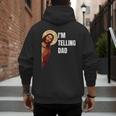 I'm Telling Dad Religious Christian Jesus Meme Men's Hoodie Back Print