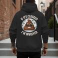 If It's Clogged I'm Involved Toilet Joke Unclog Bathroom Dad Men's Hoodie Back Print