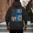 Jesus God Religious Man Of God Husband Dad Protector Men's Hoodie Back Print