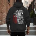 Just A Regular Dad Trying Not To Raise Liberals Father's Day Men's Hoodie Back Print