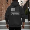 Karate Dad America US Flag Patriot Vintage Men's Hoodie Back Print