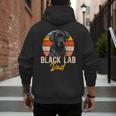 Lab Dad Retro Black Labrador Owner Men's Hoodie Back Print