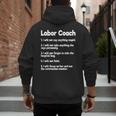 Labor Coach Expecting Dad Rules Papa Baby Men's Hoodie Back Print