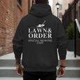 Lawn & Order Special Mowing Unit Dad Joke Men's Hoodie Back Print