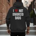 I Love Hot Divorced Dads Red Hearts Men's Hoodie Back Print I Love Hot Divorced Dads Red Hearts Men's Hoodie Back Print