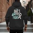 Lung Cancer Dad Ribbon Men's Hoodie Back Print