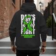 Lymphoma Cancer Awareness Lime Green Ribbon Dad's Fight Men's Hoodie Back Print