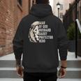 Man Of God Husband Daddy Protector Hero Lion Father's Day Men's Hoodie Back Print