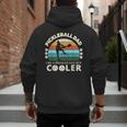 Man's Pickleball Dad Like A Regular Dad But Cooler Men's Hoodie Back Print