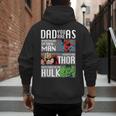 Marvel Father's Day Spider-Man Thor Hulk Dad Attributes Men's Hoodie Back Print