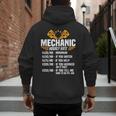 Mechanic Men Dad Hourly Rate Car Auto Garage Mechanic Men's Hoodie Back Print