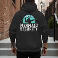 Mermaid Security Shirt Boys Swimmer Dad Merdad Trident Men's Hoodie Back Print