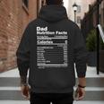 Miftees Fathers Day Tees Dad Nutrition Facts Men's Hoodie Back Print