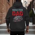 Monster Truck Dad Father's Day Men Men's Hoodie Back Print