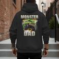 Monster Truck Dad Monster Truck Are My Jam Adults Kids Men's Hoodie Back Print