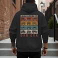 In My Monster Trucks Dad Era Matching Family Truck Lovers Men's Hoodie Back Print