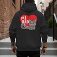 Nebelung Cat 1 Dad Father's Day Daddy Heart Decor For Men Women Kids Men's Hoodie Back Print