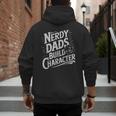 Nerdy Dads Build Character RPG Dice Father Humor Men's Hoodie Back Print