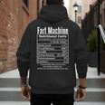 Nutrion Facts Fart Machine Dad Jokes Farting Humor Men's Hoodie Back Print