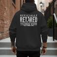 Officially Retired Golf Dad Golfing Retirement Golfer Men's Hoodie Back Print