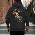 Old Buzzard Bird Old Man Grandpa Recliner Dads Joke Men's Hoodie Back Print