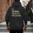 Pa The Man Myth Legend Shirt Father Dad Men's Hoodie Back Print
