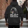 Papa Bear Autism Awareness Autism Matching Family Dad Men's Hoodie Back Print