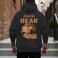 Papa Bear Bears Animal Pun Lover Dad Father Daddy Father's Men's Hoodie Back Print