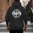 Papa Like A Grandpa Fathers Day Rocker Dad Rock Music Men Men's Hoodie Back Print