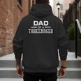 Parenting Dad Of A Threenager Men's Hoodie Back Print