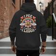I Pee When I Laugh Adult Humor Women Men Dad Jokes Men's Hoodie Back Print