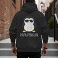 Penguin Papa Father's & Cute Dad Men's Hoodie Back Print