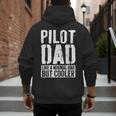 Pilot Dad Shirt Men Fathers Day Aviation Pilot Men's Hoodie Back Print