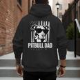 Pitbull Dad Men Pitbull Lover For Dog Dad American Flag Men's Hoodie Back Print