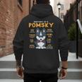 Pomsky Anatomy Dog Mom Dad Men's Hoodie Back Print