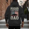 Proud Coast Guard Dad USCG American Flag T-Shirt Men's Hoodie Back Print