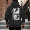 Proud Dad That Didn't Raise Liberals American Flag -ON BACK Women Men Men's Hoodie Back Print