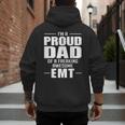 Proud Dad Of a Freaking Awesome EMT Emergency Medical Men's Hoodie Back Print