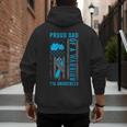 Proud Dad Of A T1D Warrior Type 1 Diabetes Awareness Men's Hoodie Back Print
