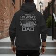 Proud US Army Ranger Dad Flag American USA Military Men's Hoodie Back Print