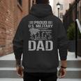 Proud Us Military Dad Father's Day For Dad Grandpa Veteran Men's Hoodie Back Print