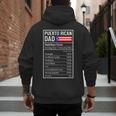 Puerto Rican Dad Nutrition Facts Pride Father's Day Men's Hoodie Back Print