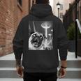 Pug Alien UFO Taking a Selfie Dog Mom Dad Men's Hoodie Back Print