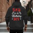 Race Car Dad Of The Birthday Boy Racing Family Pit Crew Men's Hoodie Back Print