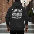 Retired Under New Management See Wife Retirement Men Dad Men's Hoodie Back Print