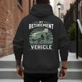 My Retirement Vehicle Riding Lawn Mower Retro Dad Men's Hoodie Back Print My Retirement Vehicle Riding Lawn Mower Retro Dad Men's Hoodie Back Print