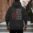 Retro Dad World's Best Farter I Mean Father Vintage Flag Usa Men's Hoodie Back Print